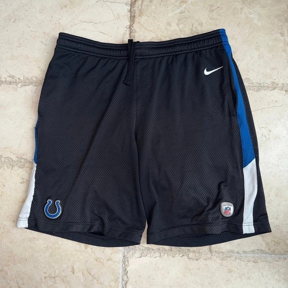 Nike Other - Nike Men’s Black Athletic Shorts with Blue & White Accents
